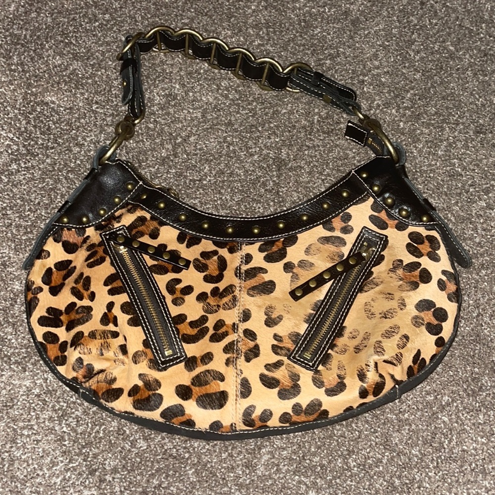 Kate Landry faux cheetah handbag purse
